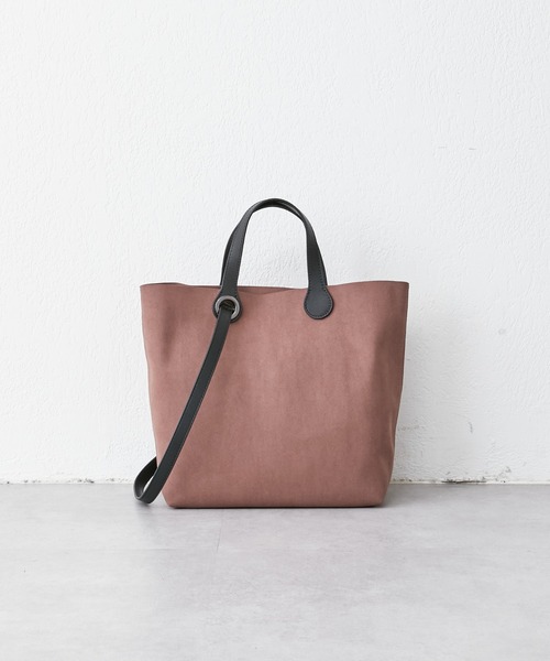 BEARDSLEY（ビアズリー）の「【Colorer./クロレ】びっくりな軽さスエードライクトートバッグ（ショルダーバッグ・レディース・モカ/ベージュ・FREE）」の5枚目の写真