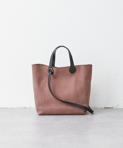 BEARDSLEY（ビアズリー）の「【Colorer./クロレ】びっくりな軽さスエードライクトートバッグ（ショルダーバッグ・レディース・モカ/ベージュ・FREE）」の9枚目の写真