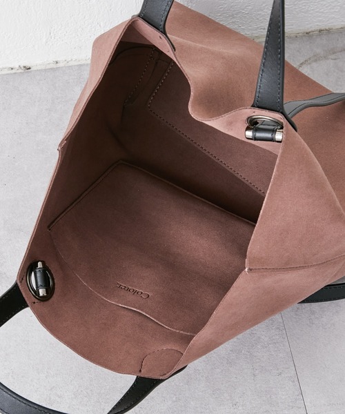 BEARDSLEY（ビアズリー）の「【Colorer./クロレ】びっくりな軽さスエードライクトートバッグ（ショルダーバッグ・レディース・モカ/ベージュ・FREE）」の8枚目の写真