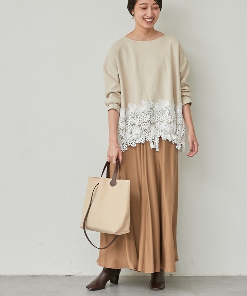 BEARDSLEY（ビアズリー）の「【Colorer./クロレ】びっくりな軽さスエードライクトートバッグ（ショルダーバッグ・レディース・モカ/ベージュ・FREE）」の6枚目の写真