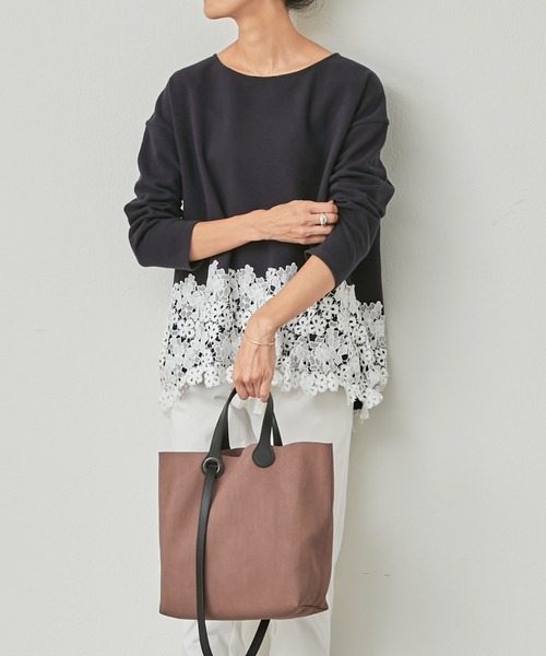 BEARDSLEY（ビアズリー）の「【Colorer./クロレ】びっくりな軽さスエードライクトートバッグ（ショルダーバッグ・レディース・モカ/ベージュ・FREE）」の14枚目の写真