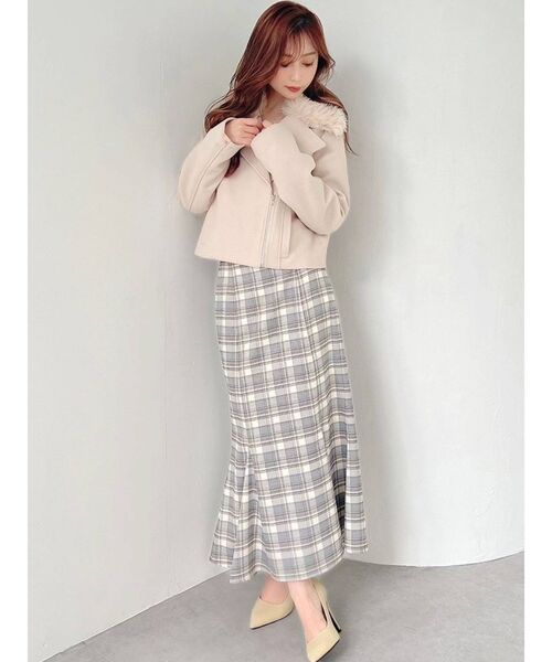 RESEXXY（リゼクシー）の「ポイントファージャケット（その他アウター・レディース・ベージュ/ブラック/ブルー・FREE）」の5枚目の写真