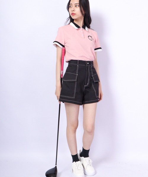 CECIL McBEE(セシルマクビー)の「CECIL McBEE green ライン&バイカラーポロシャツSS GOLF(ポロシャツ・レディース・ベージュ/ベージュ系その他/ピンク/ピンク系その他・1/2)」の11枚目の写真