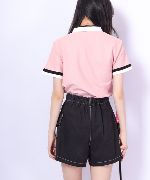 CECIL McBEE(セシルマクビー)の「CECIL McBEE green ライン&バイカラーポロシャツSS GOLF(ポロシャツ・レディース・ベージュ/ベージュ系その他/ピンク/ピンク系その他・1/2)」の10枚目の写真
