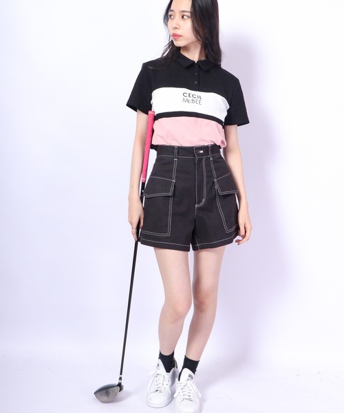 CECIL McBEE(セシルマクビー)の「CECIL McBEE green ライン&バイカラーポロシャツSS GOLF(ポロシャツ・レディース・ベージュ/ベージュ系その他/ピンク/ピンク系その他・1/2)」の18枚目の写真