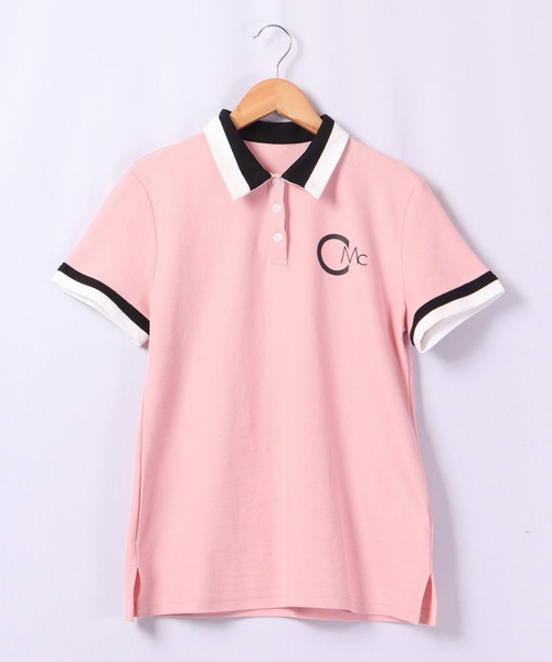 CECIL McBEE(セシルマクビー)の「CECIL McBEE green ライン&バイカラーポロシャツSS GOLF(ポロシャツ・レディース・ベージュ/ベージュ系その他/ピンク/ピンク系その他・1/2)」の5枚目の写真