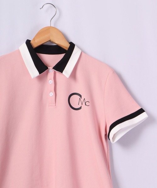 CECIL McBEE(セシルマクビー)の「CECIL McBEE green ライン&バイカラーポロシャツSS GOLF(ポロシャツ・レディース・ベージュ/ベージュ系その他/ピンク/ピンク系その他・1/2)」の7枚目の写真