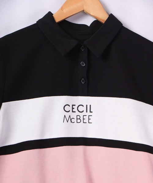 CECIL McBEE(セシルマクビー)の「CECIL McBEE green ライン&バイカラーポロシャツSS GOLF(ポロシャツ・レディース・ベージュ/ベージュ系その他/ピンク/ピンク系その他・1/2)」の14枚目の写真
