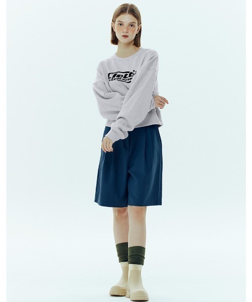CLOTTY（クロッティ）の「A'GEM/9 × .kom『CLOTTY/クロッティ』UNIVERSE LOGO CROPPED SWEAT-SHIRT/ユニバースロゴ クロップド丈  スウェットシャツ（スウェット・レディース・ブルー/グリーン・FREE）」の4枚目の写真