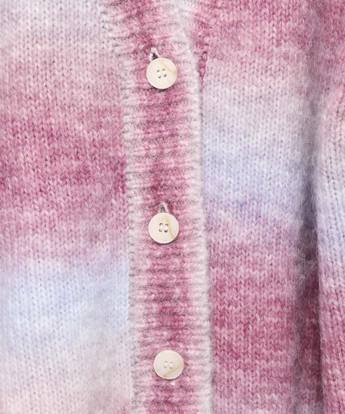 LEPSIM（レプシィム）の「3ゲージグラデーションニットカーデ　175288（カーディガン/ボレロ・レディース・パープル系/グリーン系/カーキ系・FREE）」の14枚目の写真