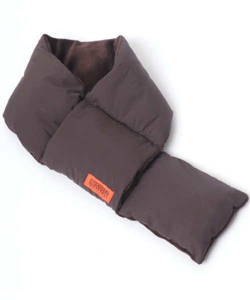 UNIVERSAL OVERALL（ユニバーサルオーバーオール）の「UNIVERSAL OVERALL/ユニバーサルオーバーオール ナイロンタフタ 中綿 差し込みマフラー/ネックウォーマー/ダウンマフラー（マフラー・メンズ・ブラック/ダークグリーン/ベージュ/ダークブラウン・FREE）」の5枚目の写真