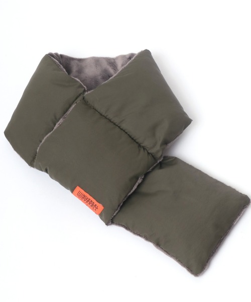 UNIVERSAL OVERALL（ユニバーサルオーバーオール）の「UNIVERSAL OVERALL/ユニバーサルオーバーオール ナイロンタフタ 中綿 差し込みマフラー/ネックウォーマー/ダウンマフラー（マフラー・メンズ・ブラック/ダークグリーン/ベージュ/ダークブラウン・FREE）」の8枚目の写真