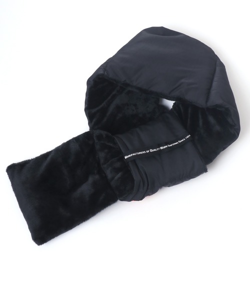 UNIVERSAL OVERALL（ユニバーサルオーバーオール）の「UNIVERSAL OVERALL/ユニバーサルオーバーオール ナイロンタフタ 中綿 差し込みマフラー/ネックウォーマー/ダウンマフラー（マフラー・メンズ・ブラック/ダークグリーン/ベージュ/ダークブラウン・FREE）」の15枚目の写真