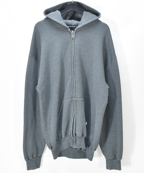 VINTAGE(ヴィンテージ)の「【ヴィンテージ古着】90s RUSSELL ATHLETIC/ラッセル アスレチック 無地 フルジップパーカー USA製(パーカー・メンズ・グレー・X-LARGE)」の4枚目の写真