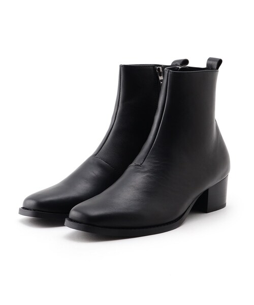 tk.TAKEO KIKUCHI(ティーケータケオキクチ)の「◆リアルレザースクエアヒールブーツ(ブーツ・メンズ・ブラック・65/75/55)」の2枚目の写真