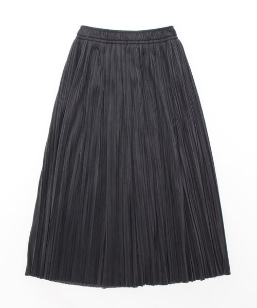 Q（キュー）の「ベロアプリーツスカート（スカート・レディース・カーキ/グレー・MEDIUM）」の4枚目の写真