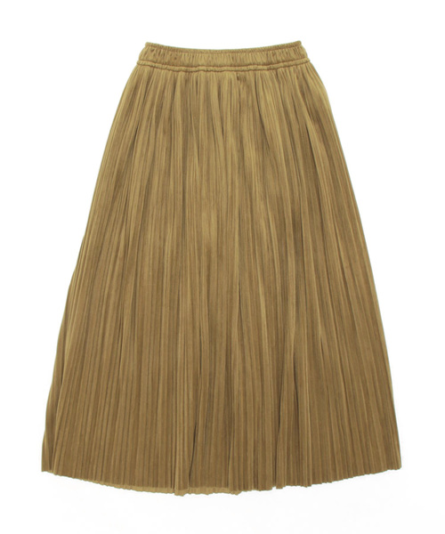 Q（キュー）の「ベロアプリーツスカート（スカート・レディース・カーキ/グレー・MEDIUM）」の5枚目の写真