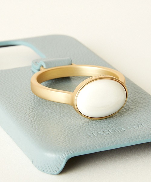 HASHIBAMI（ハシバミ）の「【HASHIBAMI】天然石リング iPhoneケース ※iPhone14pro 用（スマホケース/カバー・レディース・ライラック/グレイッシュブルー/シルバー/グレー/ライトグリーン/ライトピンク/ターコイズブルー/サンドベージュ・FREE）」の16枚目の写真