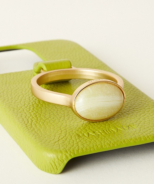 HASHIBAMI（ハシバミ）の「【HASHIBAMI】天然石リング iPhoneケース ※iPhone14pro 用（スマホケース/カバー・レディース・ライラック/グレイッシュブルー/シルバー/グレー/ライトグリーン/ライトピンク/ターコイズブルー/サンドベージュ・FREE）」の19枚目の写真