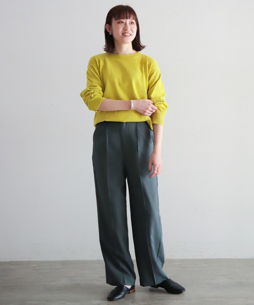 NOMBRE IMPAIR（ノンブルアンペール）の「強撚コットン　ワイドP/O（ニット/セーター・レディース・サックスブルー/グリーン/イエロー/パープル・FREE）」の15枚目の写真