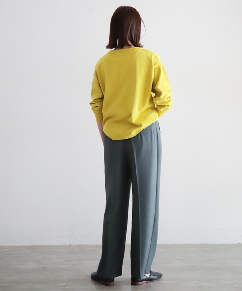 NOMBRE IMPAIR（ノンブルアンペール）の「強撚コットン　ワイドP/O（ニット/セーター・レディース・サックスブルー/グリーン/イエロー/パープル・FREE）」の17枚目の写真