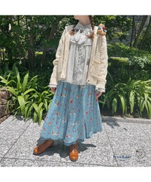 極美品 希少 ピンクハウス ピーターラビット ロングスカート 水色 極美品 希少 ピンクハウス ピーターラビット ロングスカート 水色