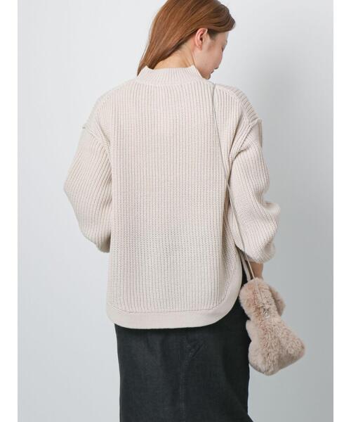 Lugnoncure（ルノンキュール）の「片畦ラウンドヘムニット（ニット/セーター・レディース・ブラック/グレー/ブルー・ﾌﾘ-）」の10枚目の写真