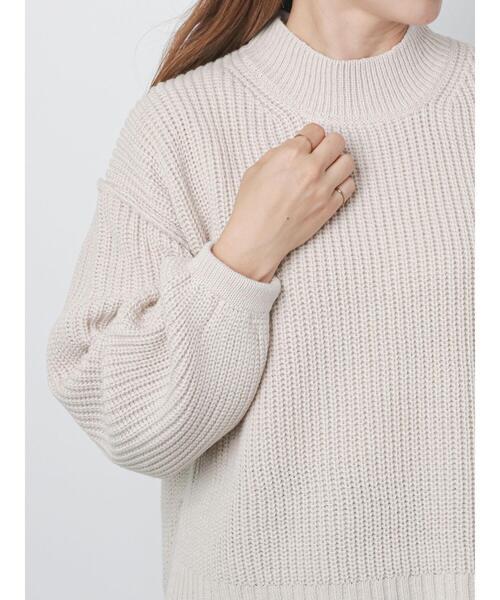 Lugnoncure（ルノンキュール）の「片畦ラウンドヘムニット（ニット/セーター・レディース・ブラック/グレー/ブルー・ﾌﾘ-）」の11枚目の写真