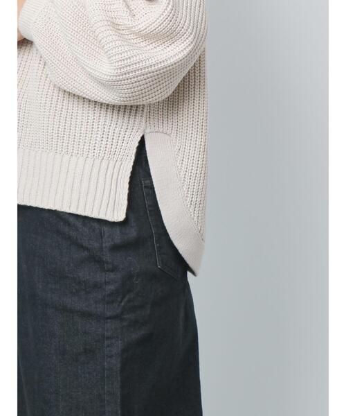 Lugnoncure（ルノンキュール）の「片畦ラウンドヘムニット（ニット/セーター・レディース・ブラック/グレー/ブルー・ﾌﾘ-）」の12枚目の写真