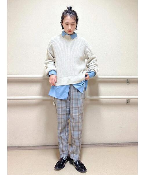 Lugnoncure（ルノンキュール）の「片畦ラウンドヘムニット（ニット/セーター・レディース・ブラック/グレー/ブルー・ﾌﾘ-）」の15枚目の写真