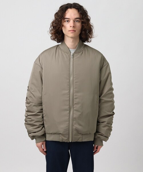 tk.TAKEO KIKUCHI（ティーケータケオキクチ）の「◆ギャザービッグMA-1（ミリタリージャケット・メンズ・ブラック/ベージュ・88/66）」の7枚目の写真