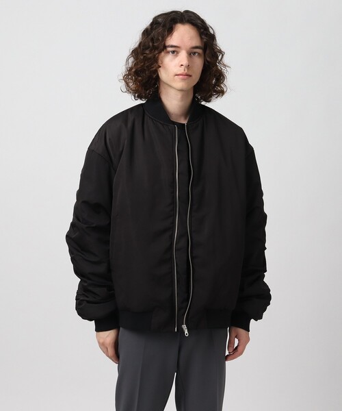 tk.TAKEO KIKUCHI（ティーケータケオキクチ）の「◆ギャザービッグMA-1（ミリタリージャケット・メンズ・ブラック/ベージュ・88/66）」の16枚目の写真