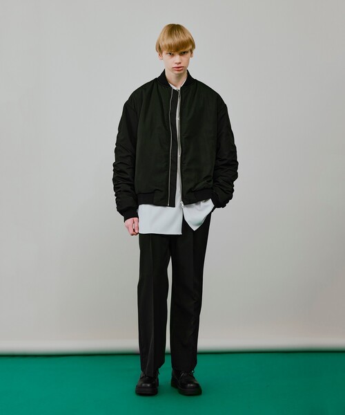 tk.TAKEO KIKUCHI（ティーケータケオキクチ）の「◆ギャザービッグMA-1（ミリタリージャケット・メンズ・ブラック/ベージュ・88/66）」の18枚目の写真