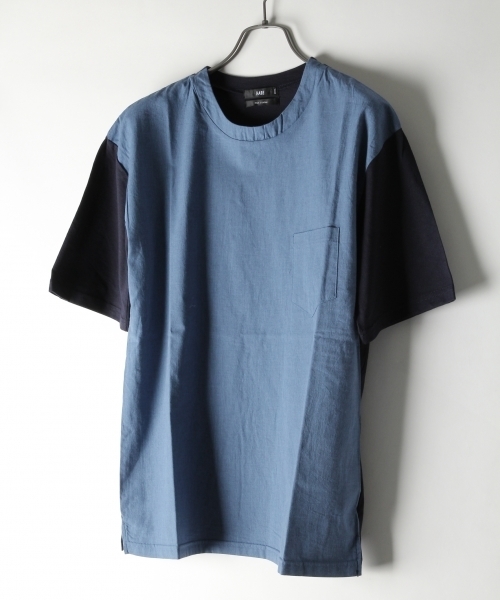 HARE(ハレ)の「フハクキリカエカットソー(HARE)(Tシャツ/カットソー・メンズ・オフホワイト/グレー/ネイビー/ホワイト/ブラック・MEDIUM/SMALL)」の5枚目の写真