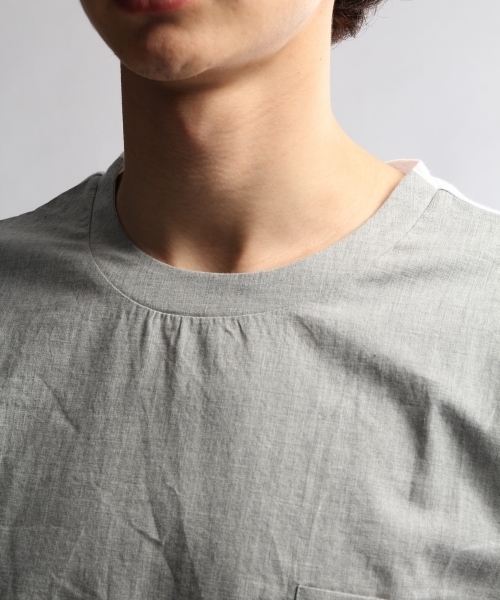 HARE(ハレ)の「フハクキリカエカットソー(HARE)(Tシャツ/カットソー・メンズ・オフホワイト/グレー/ネイビー/ホワイト/ブラック・MEDIUM/SMALL)」の14枚目の写真