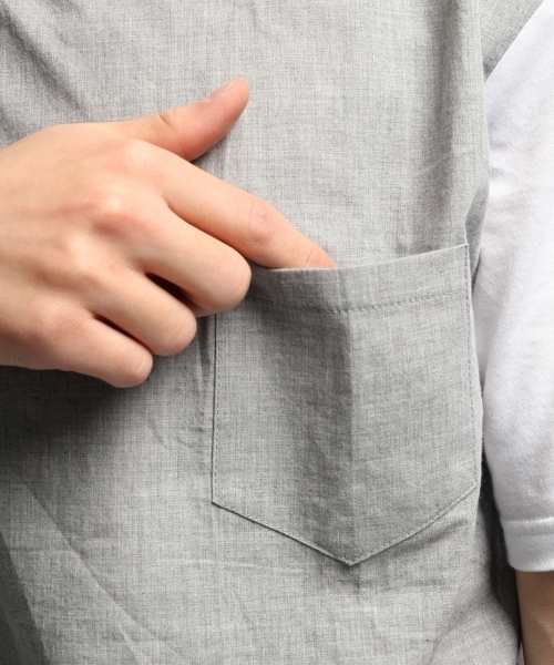 HARE(ハレ)の「フハクキリカエカットソー(HARE)(Tシャツ/カットソー・メンズ・オフホワイト/グレー/ネイビー/ホワイト/ブラック・MEDIUM/SMALL)」の6枚目の写真