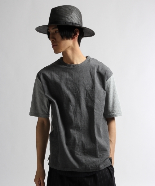 HARE(ハレ)の「フハクキリカエカットソー(HARE)(Tシャツ/カットソー・メンズ・オフホワイト/グレー/ネイビー/ホワイト/ブラック・MEDIUM/SMALL)」の19枚目の写真