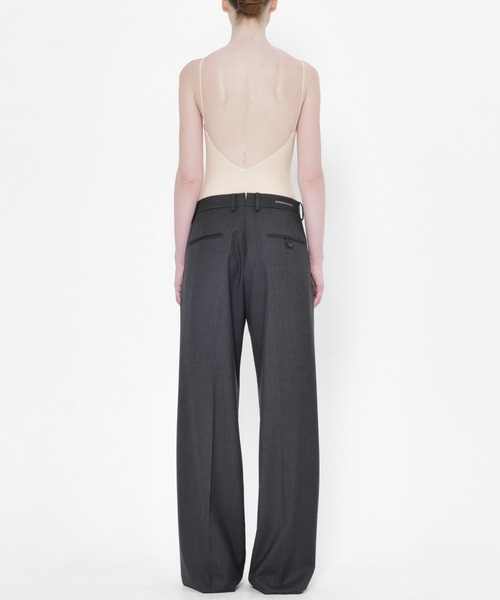 ドレスドアンドレスド 22SS ウール カシミヤ混 ワイド スラックスパンツ ドレスドアンドレスド 22SS ウール カシミヤ混 ワイド