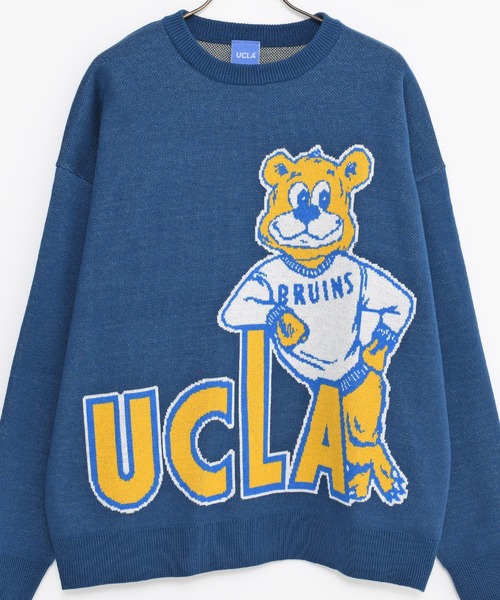 UCLA（ユーシーエルエー）の「『UCLA/ユーシーエルエー』ベアー柄オーバーサイズクルーネックニット（ニット/セーター・メンズ・グリーン/オフホワイト/ブルー/ネイビー・L/M）」の8枚目の写真