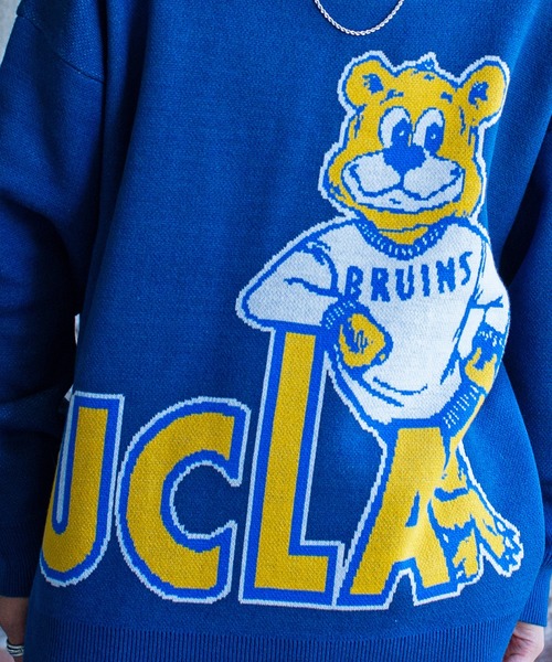 UCLA（ユーシーエルエー）の「『UCLA/ユーシーエルエー』ベアー柄オーバーサイズクルーネックニット（ニット/セーター・メンズ・グリーン/オフホワイト/ブルー/ネイビー・L/M）」の9枚目の写真