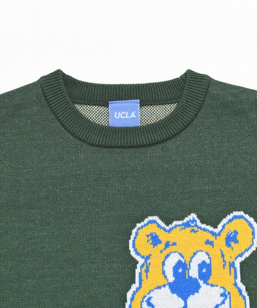 UCLA（ユーシーエルエー）の「『UCLA/ユーシーエルエー』ベアー柄オーバーサイズクルーネックニット（ニット/セーター・メンズ・グリーン/オフホワイト/ブルー/ネイビー・L/M）」の13枚目の写真