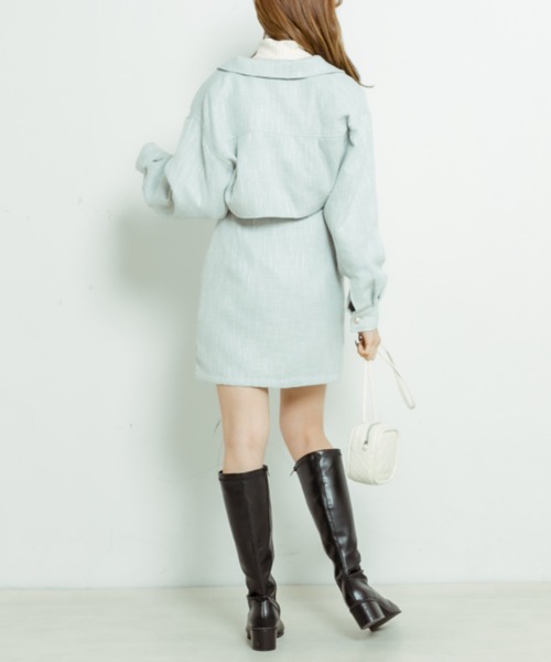 OLIVE des OLIVE クロップドツイードジャケット＆ジャンスカ OLIVE des OLIVE（オリーブデオリーブ）の「クロップドツイード