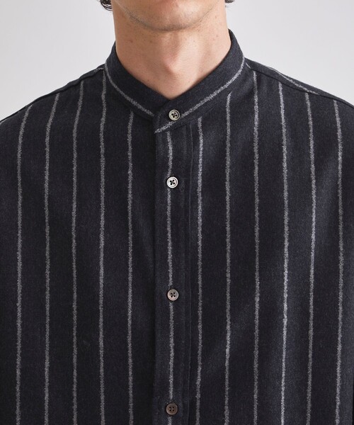 UNITED TOKYO（ユナイテッドトウキョウ）の「ブークレストライプバンドカラーシャツ（シャツ/ブラウス・メンズ・ダークグレー/ネイビー・1/2）」の15枚目の写真