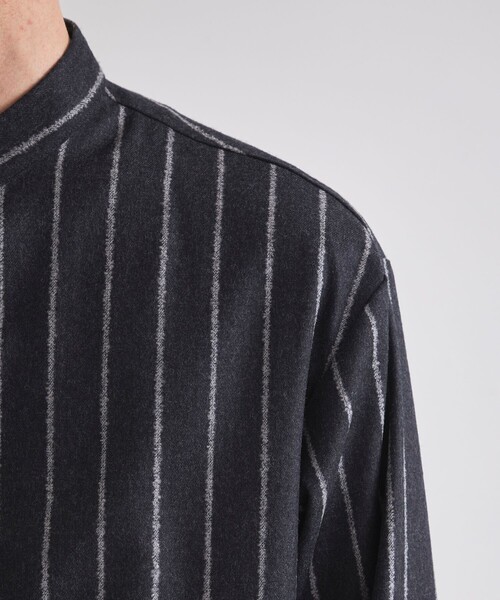 UNITED TOKYO（ユナイテッドトウキョウ）の「ブークレストライプバンドカラーシャツ（シャツ/ブラウス・メンズ・ダークグレー/ネイビー・1/2）」の16枚目の写真