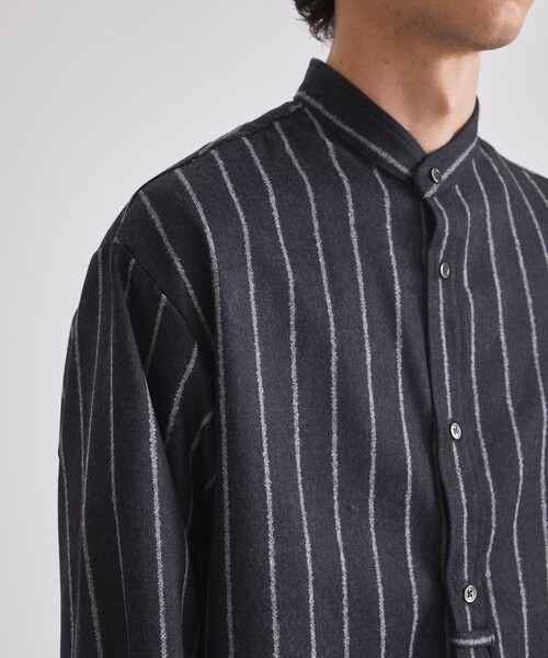 UNITED TOKYO（ユナイテッドトウキョウ）の「ブークレストライプバンドカラーシャツ（シャツ/ブラウス・メンズ・ダークグレー/ネイビー・1/2）」の17枚目の写真