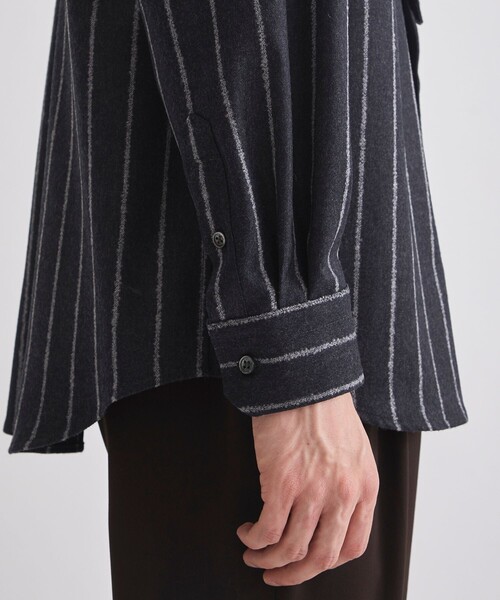 UNITED TOKYO（ユナイテッドトウキョウ）の「ブークレストライプバンドカラーシャツ（シャツ/ブラウス・メンズ・ダークグレー/ネイビー・1/2）」の18枚目の写真