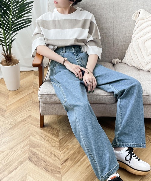 Java（ジャバ）の「《JaVa ジャバ別注》メンズライクペインターパンツ（デニムパンツ・メンズ・ブラック系その他/ワンウォッシュ/ライトブルー/ベージュ/ナチュラル/ブラック系その他2・LARGE/MEDIUM/X-LARGE）」の8枚目の写真