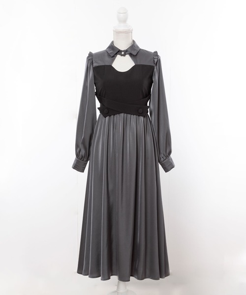 DearMyLoveMillor(ディアマイラブミラー)の「バックリボングロスワンピース(ワンピース・レディース・グレー/ベージュ・MEDIUM/X-LARGE/XX-LARGE/LARGE)」の11枚目の写真