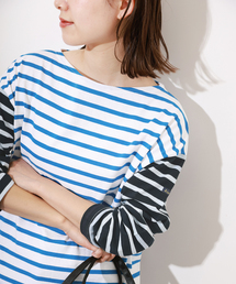 別注【Leminor/ルミノア】*RELUME Loose border Tee：ボーダーTEE