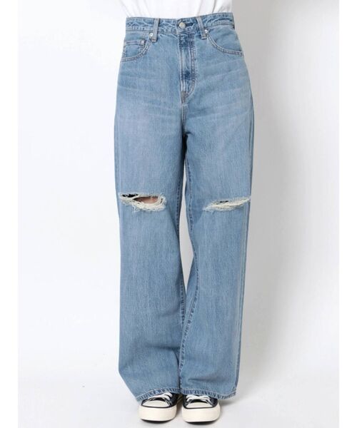 Ungrid★オーガニックコットンクロップドクラッシュデニム★新品★25inch Ungrid 【10周年限定】オーガニックコットンクロップド